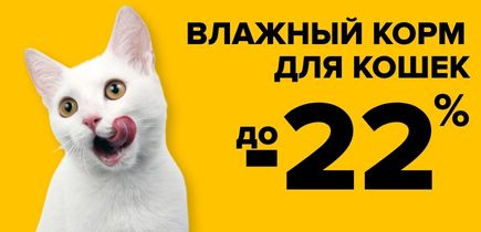 СКИДКА на влажный корм для кошек 